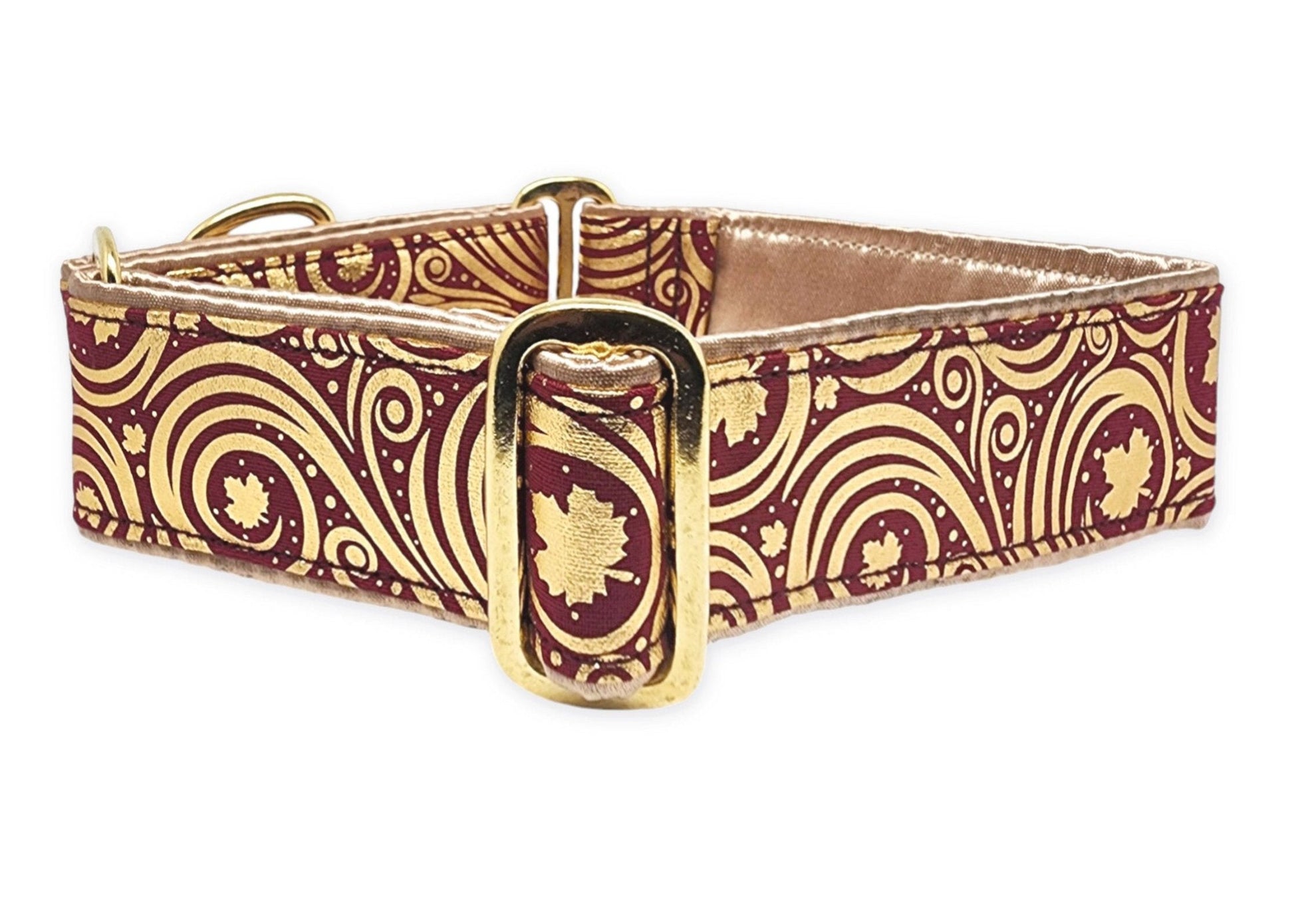 1.5 Inch Wide Autumn Swirl Dog Collar by The Hound Haberdashery
