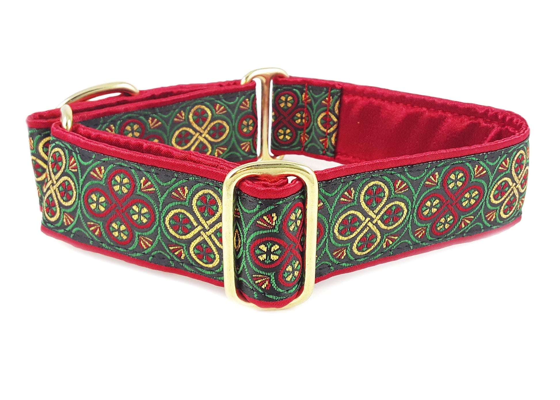 1.5 Inch Wide Christmas Blarney Dog Collar by The Hound Haberdashery
