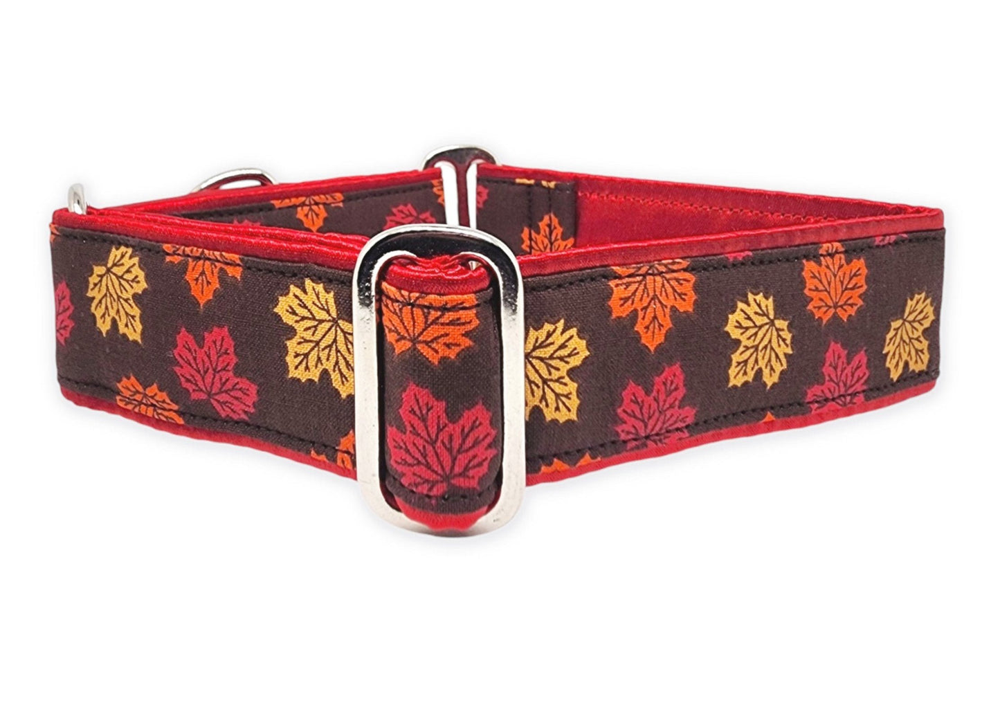 1.5 Inch Fall Leaves Dog Collar by The Hound Haberdashery