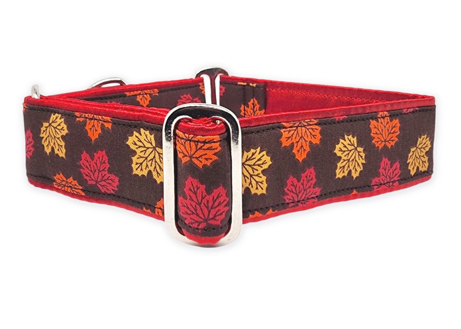 1.5 Inch Fall Leaves Dog Collar by The Hound Haberdashery