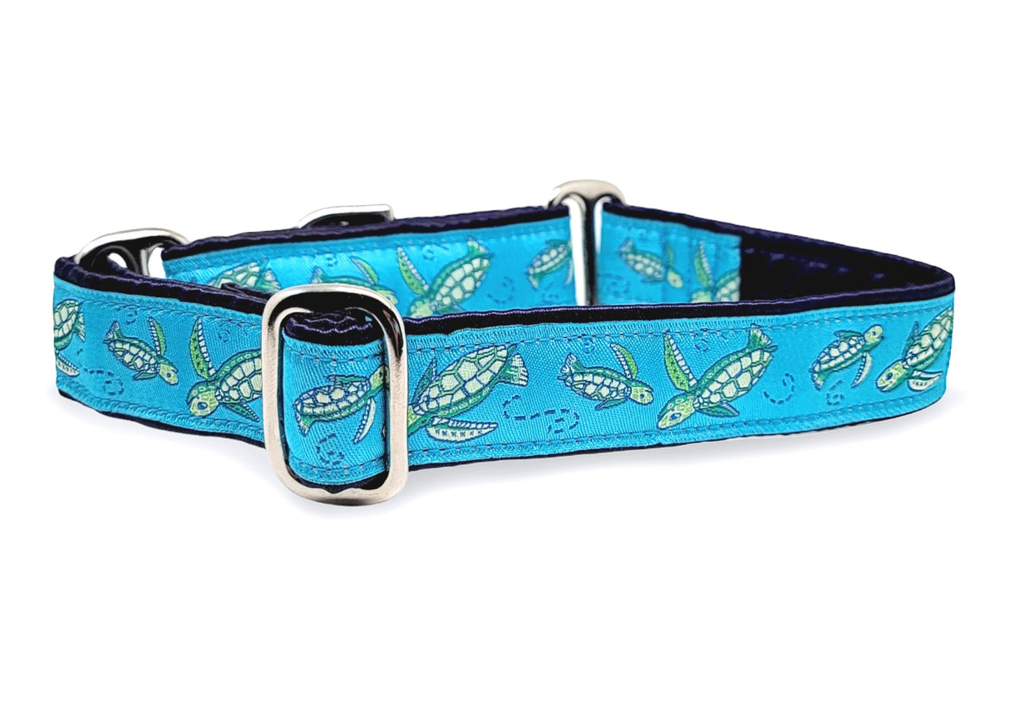 1 Inch Wide Sea Turtles Dog Collar by The Hound Haberdashery
